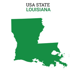 Louisiana map of USA state. Louisiana map vector illustration. Louisiana vector map on white background.