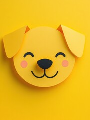 Obraz premium abstract background made from paper cut. Copy space over paper and blank space area for mockup or overlying text. paper layer shape are cute dog head