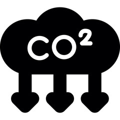 Carbon Dioxide Glyph Icon