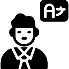 Foreign Language Proficiency Glyph Icon