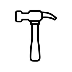 Hammer with Flat Head Icon Design