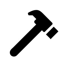 Hammer with Flat Head Icon Design