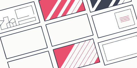 Stylish Minimalist Business Card Templates Grid Graphic Design