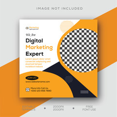 Modern Digital Marketing Agency Social Media Post Template Design
