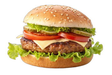 hamburger isolated on white background