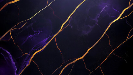 stunning black and purple marble background featuring striking gold veins that create luxurious and elegant appearance, perfect for various design projects
