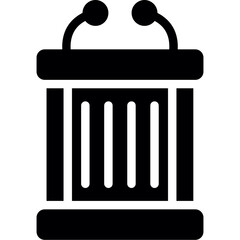 Witness Stand Glyph Icon