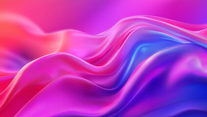vibrant abstract background featuring smooth, flowing fabric like waves shades of pink and blue, creating sense of depth and movement. colors blend seamlessly, evoking feeling of tranquility