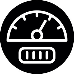 Speedometer Glyph Icon