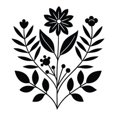 abstract floral on white background background