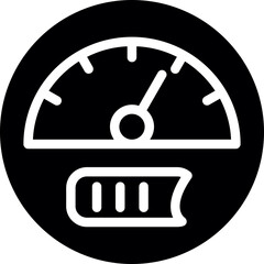 Fuel Gauge Glyph Icon