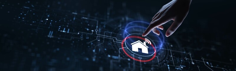 Fototapeta premium Smart Home Concept: Transforming Living Spaces with Connected Technology.