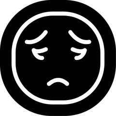 Sad Face Glyph Icon