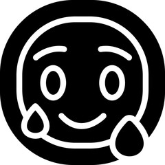 Worried Face Glyph Icon