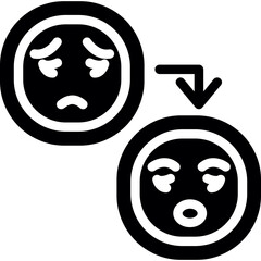 Anxiety Ribbon (Teal Ribbon) Glyph Icon