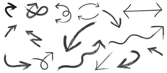 Grunge Style Arrows Vector Collection
