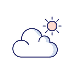 Mostly Sunny Vector icon