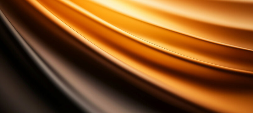 smooth gradient of warm orange and dark tones creates visually appealing abstract background, evoking sense of elegance and depth. flowing lines add dynamic touch