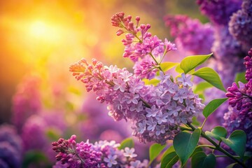Obraz premium Pastel lilac landscape evokes vintage charm with soft textures and gentle hues.