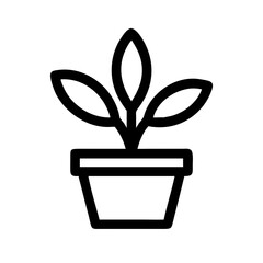 Indoor Plant in Round Pot Icon Design