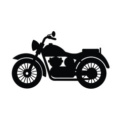 vintage motorbike icon silhouette on white backgro.eps
