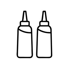 Ketchup and Mustard Bottles Icon Design