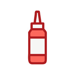 Ketchup or Sauce Bottle Icon Design
