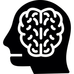 Thought Process Glyph Icon