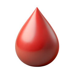 Fototapeta premium 3D Plastic Red Drop Icon - Point, Element, Liquid