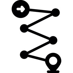 Success Roadmap Glyph Icon