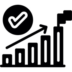 Growth Chart Glyph Icon