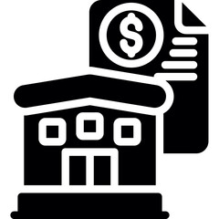 Monthly Rent Payment Glyph Icon