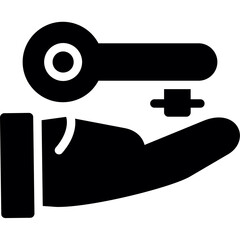 Key Handover Glyph Icon