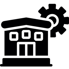 Rental Property Maintenance Glyph Icon