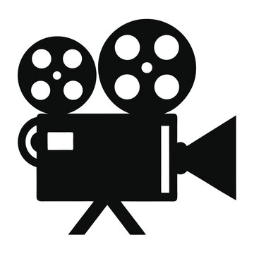 bollywood movie camera silhouette icon cinema symbol