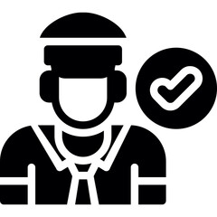 Customs Officer Glyph Icon