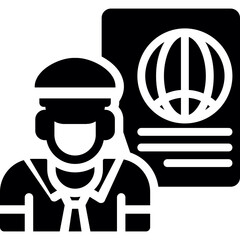 Immigration Office Glyph Icon