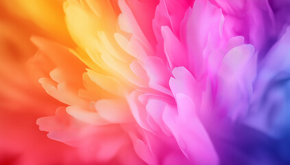 Fototapeta premium vibrant and colorful abstract background featuring soft, blurred petals in shades of pink, orange, and yellow, creating dreamy and uplifting atmosphere