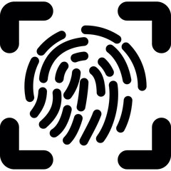 Biometric Data Collection Glyph Icon