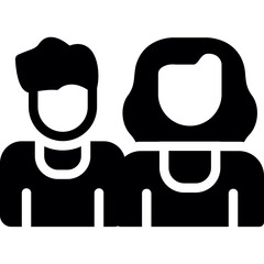 Immigrant Family Glyph Icon