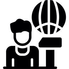 Immigrant Worker Glyph Icon