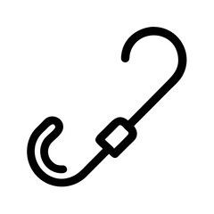 Fototapeta premium Meat Hook with Curved End Icon Design