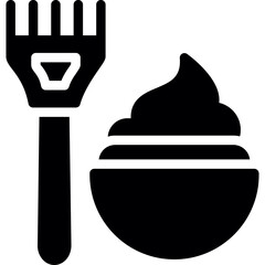 Hair Dye Bowl Glyph Icon