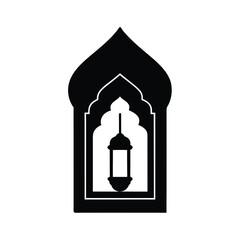 Islamic Lantern in an Ornate Archway Design