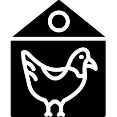 Chickens in Coop Glyph Icon