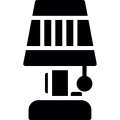 Bedroom Lamp Glyph Icon