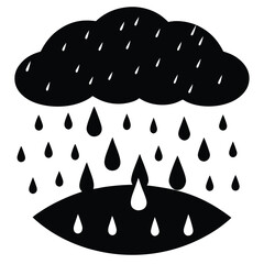 rain  vector silhouette vector design illustration