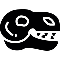 Dinosaur Bone Glyph Icon