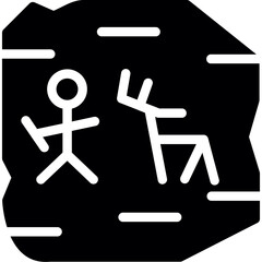 Cave Painting Glyph Icon