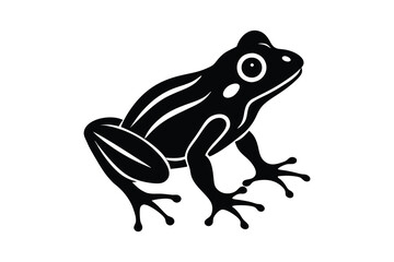 frog silhouettes vector illustration on white background